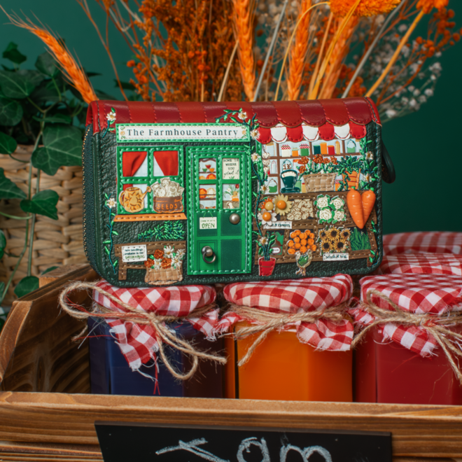 Farmhouse Pantry Medium Ziparound Wallet
