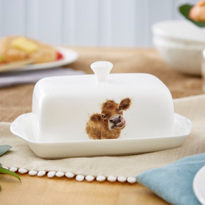 Covered Butter Dish Cow