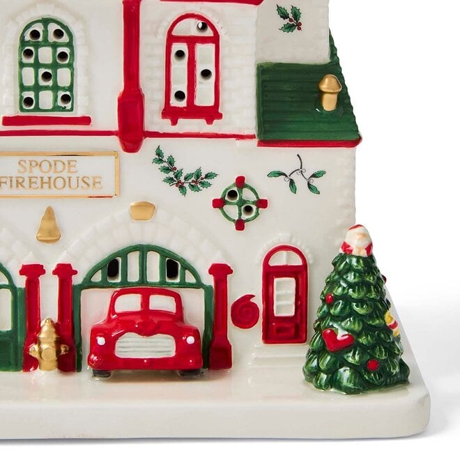 Christmas Tree Village LED Fire Station