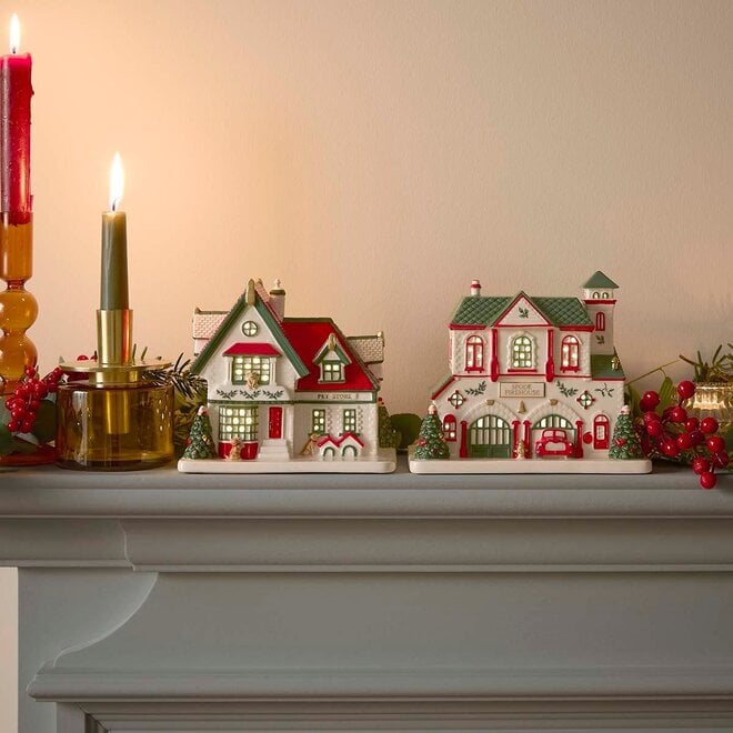 Christmas Tree Village LED Fire Station