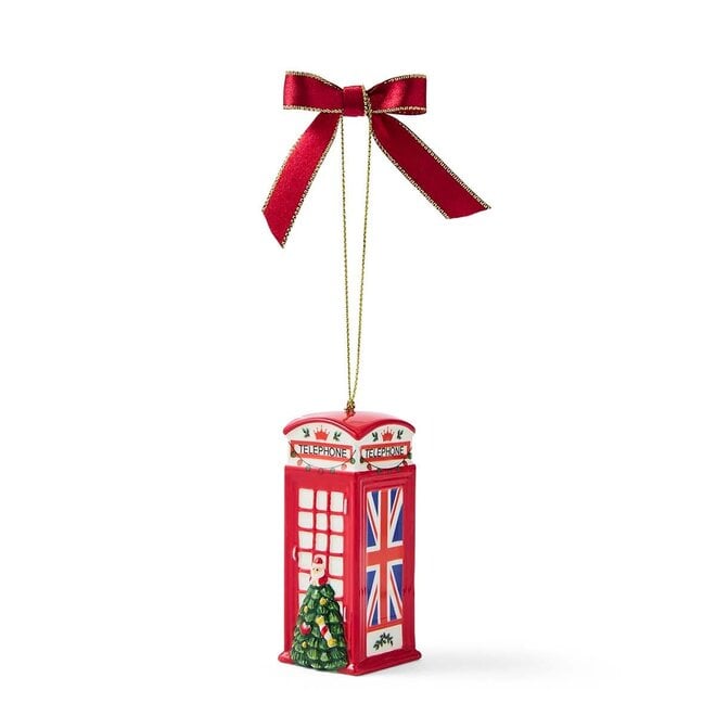 Christmas Tree Red Phone Box Ornament
