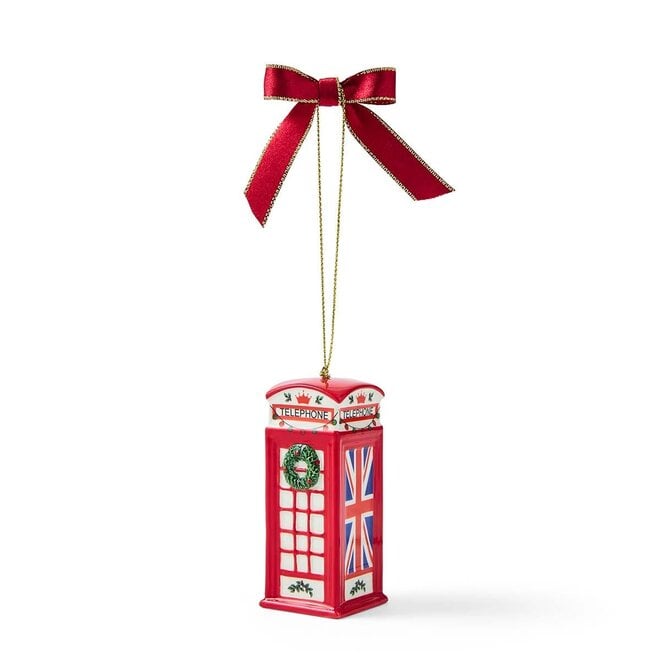 Christmas Tree Red Phone Box Ornament