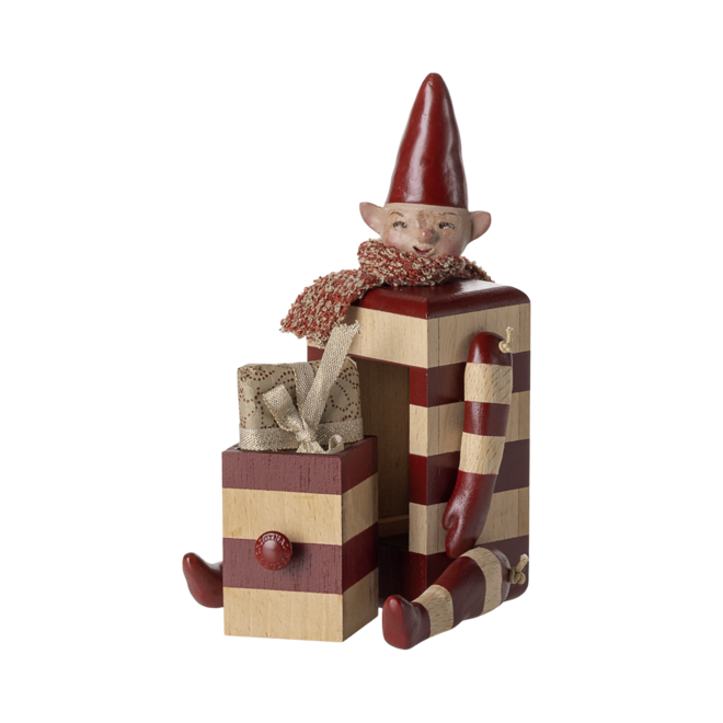 Elf with Drawer - Red