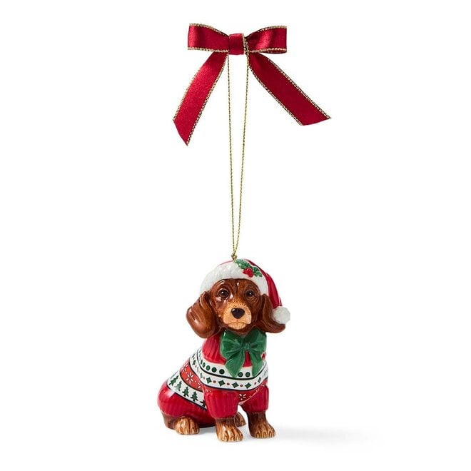 Dachshund in Christmas Jumper Ornament