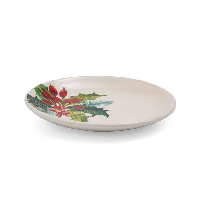 Botanic Garden Christmas Holly Bread Plate Set