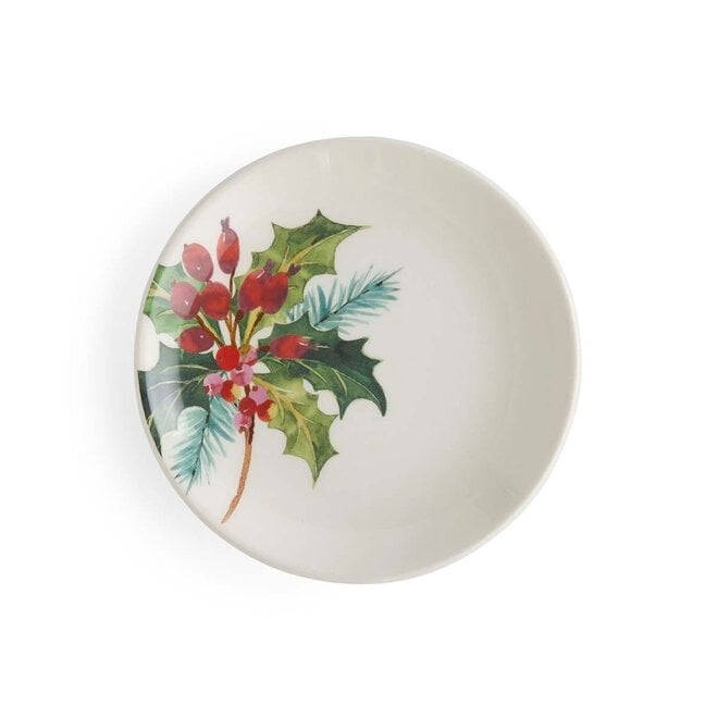 Botanic Garden Christmas Holly Bread Plate Set