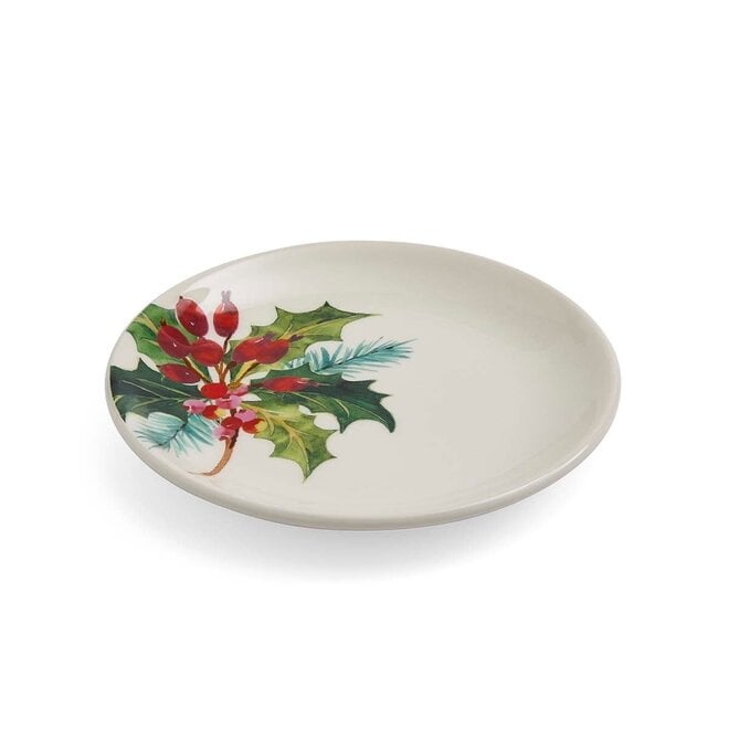 Botanic Garden Christmas Holly Bread Plate Set