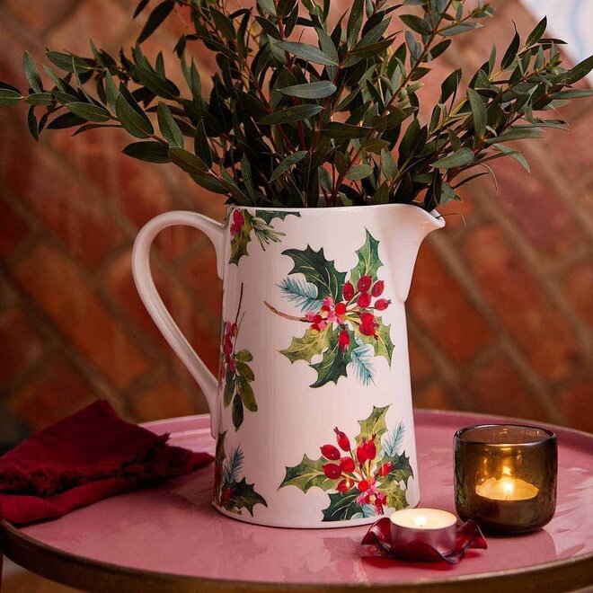 Botanic Garden Christmas Holly 3 Pint Bella Jug