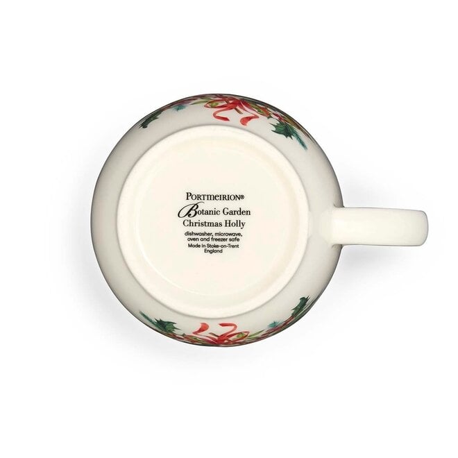 Botanic Garden Christmas Holly Latte Mug, Robin