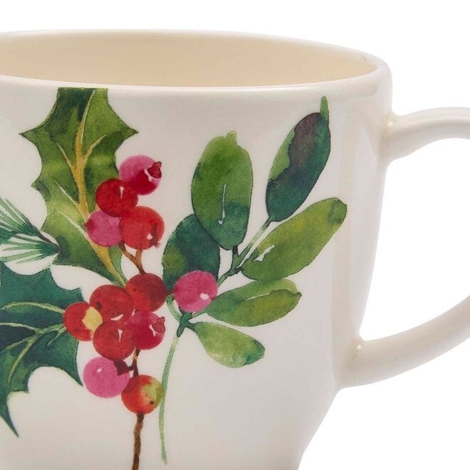 Botanic Garden Christmas Holly Latte Mug