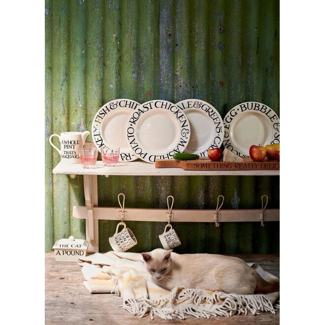 Black Toast Roast Chicken Dinner Plate