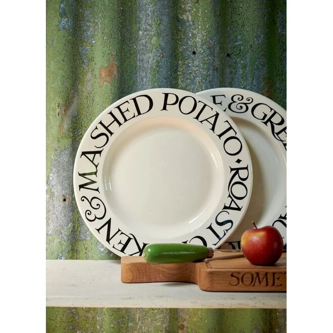 Black Toast Roast Chicken Dinner Plate