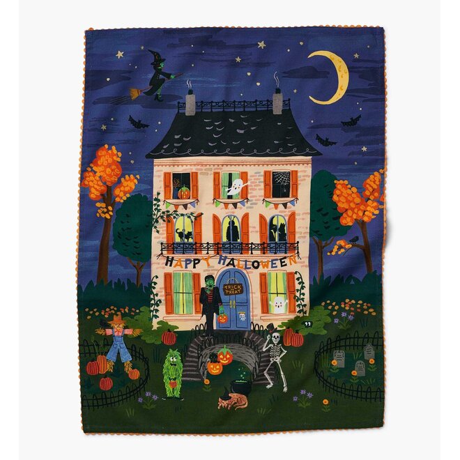 Haunted House Tea Towel