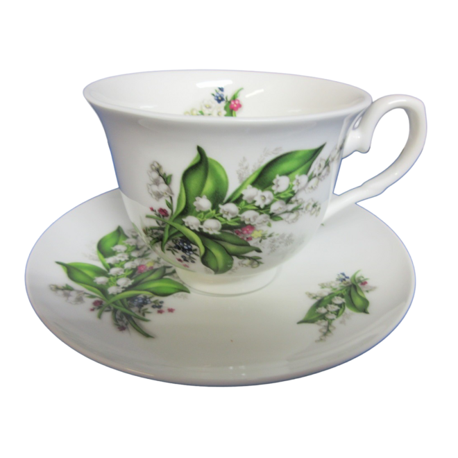 Adderley Ceramics Lily of the Valley Teacup & Saucer