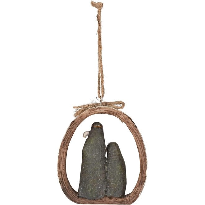 Wooden Nativity Ornament