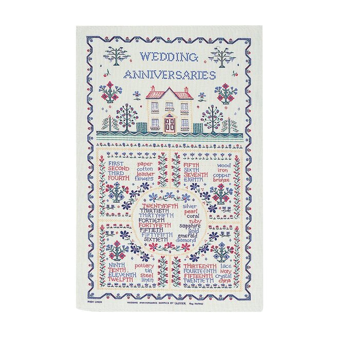 Wedding Sampler Tea Towel