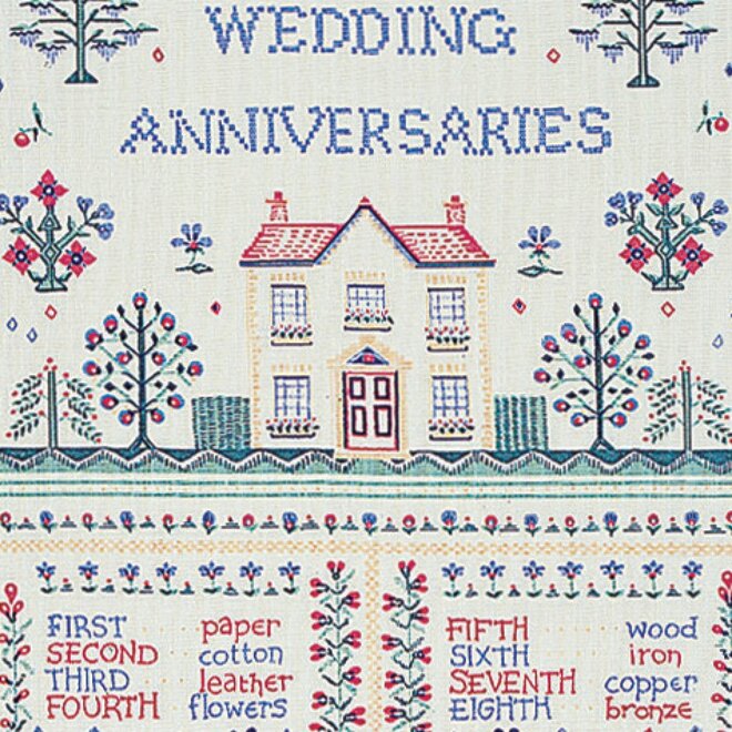 Wedding Sampler Tea Towel