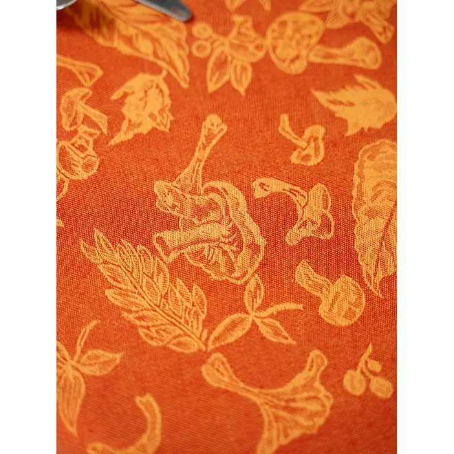 Mushroom Jacquard Tablecloth Gold & Rust - 60" x 108"