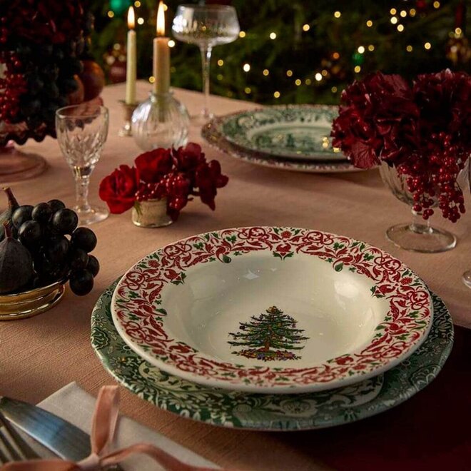 Christmas Tree Yuletide Soup Plate