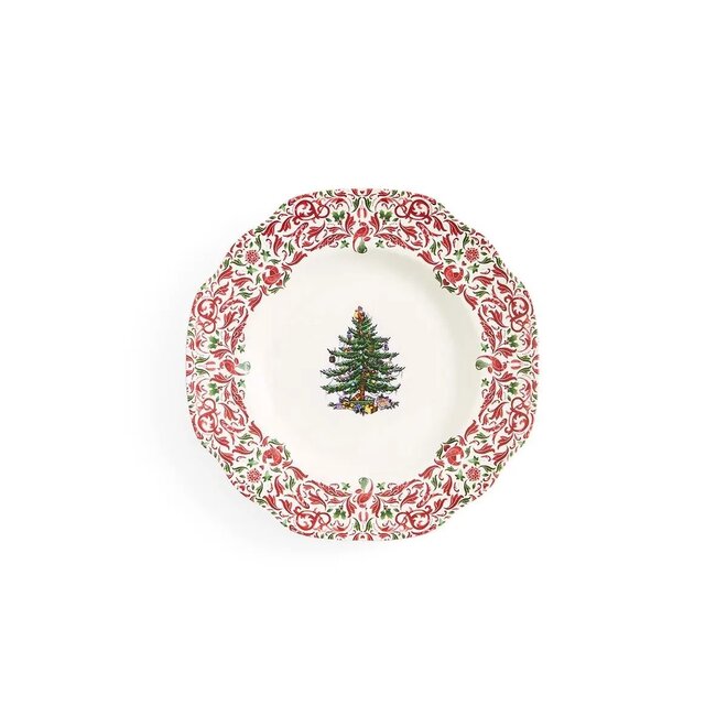 Christmas Tree Yuletide Scalloped Plate