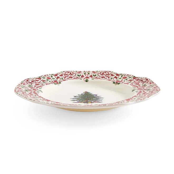 Christmas Tree Yuletide Scalloped Plate