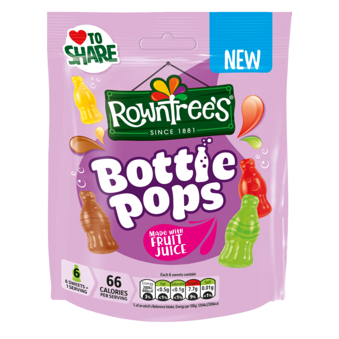 Rowntree's Bottle Pops Sharing Pouch 115g