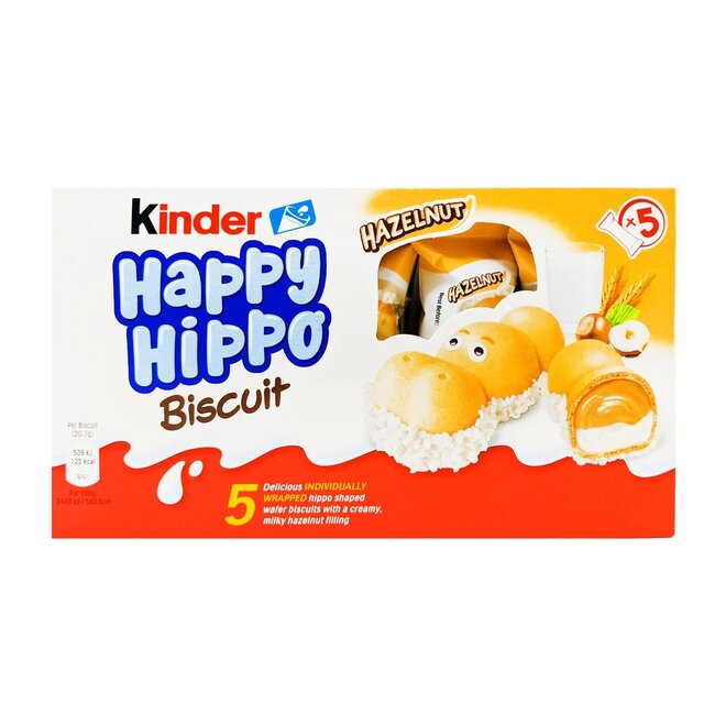 Kinder Happy Hippos Hazelnut Biscuits 5 Pack