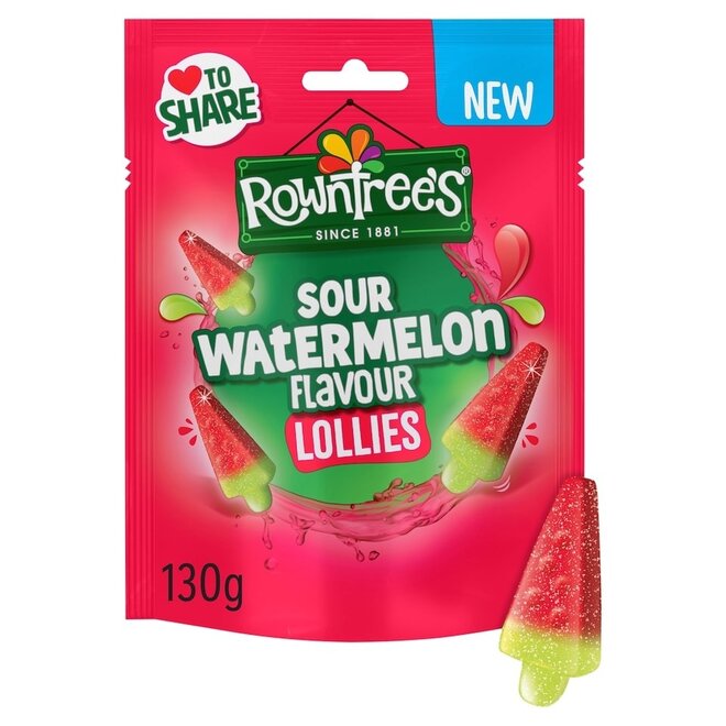 Rowntree's Sour Watermelon Lollies 130g