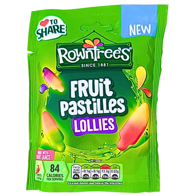Rowntree's Fruit Pastilles Lollies 130g