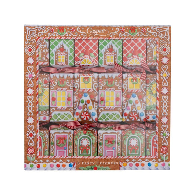 Gingerbread House Christmas Crackers (Box of 6)