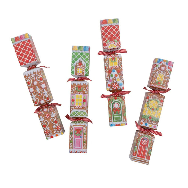 Gingerbread House Christmas Crackers (Box of 6)