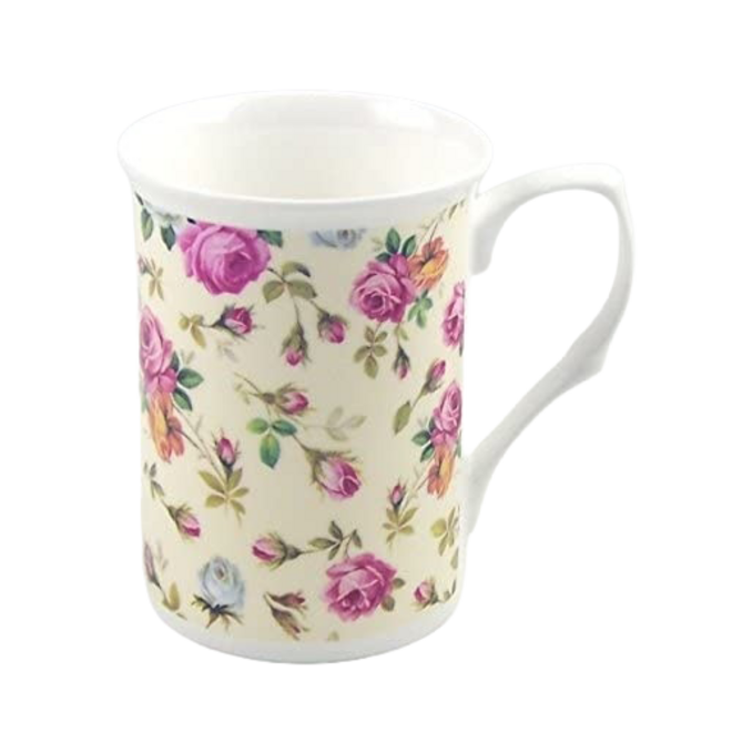 Adderley Ceramics Rose Basket Mug