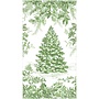 Christmas Tree Toile Sage Hostess Napkins