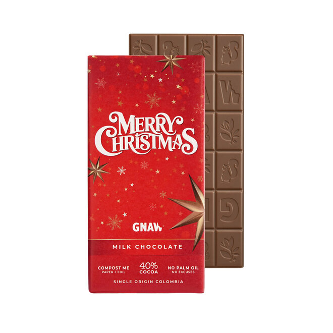 Gnaw Merry Christmas Milk Chocolate Bar