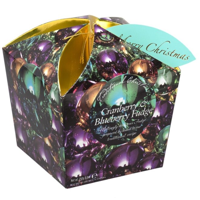 Cranberry & Blueberry Fudge Christmas Carton