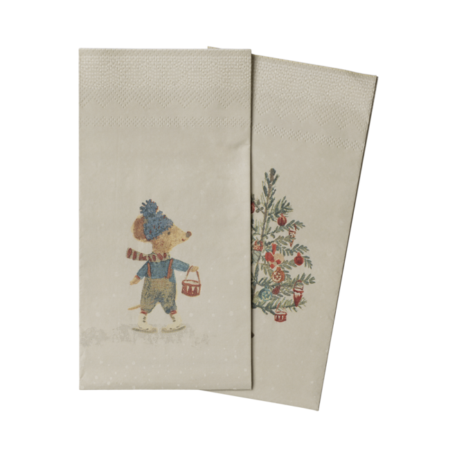 Napkin, Small - Christmas Mice