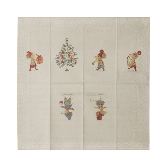 Napkin, Small - Christmas Mice