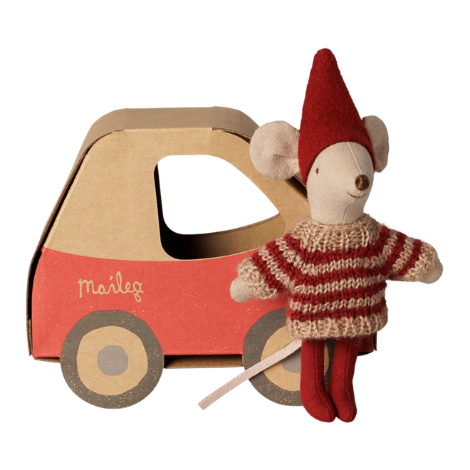 Christmas Mouse, Little Sister in Car Box