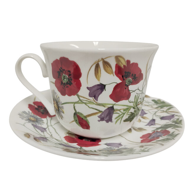 Adderley Ceramics English Meadow Cup & Saucer
