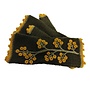 Olive Green Cherry Blossom Fingerless Mittens
