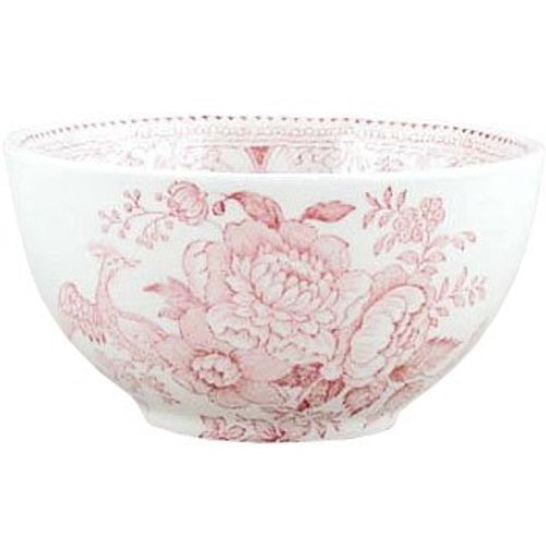 Burleigh Pottery Asiatic Pheasants Pink Large Sugar Bowl Burleigh Pottery Asiatic Pheasants Pink Large Sugar Bowl