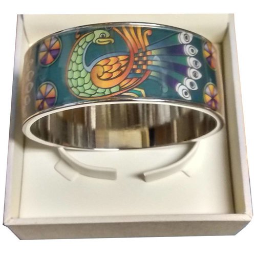Book of Kells Bangle - Peacock Thick Book of Kells Bangle - Peacock Thick
