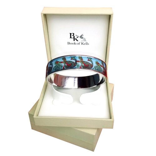 Book of Kells Bangle - Peacock Thin Book of Kells Bangle - Peacock Thin