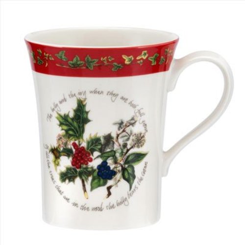 Portmeirion Holly & Ivy Mandarin Mug w/ Red Border Portmeirion Holly & Ivy Mandarin Mug w/ Red Border