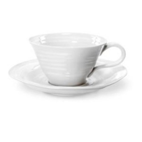 Portmeirion Sophie Conran Teacup & Saucer - White Portmeirion Sophie Conran Teacup & Saucer - White