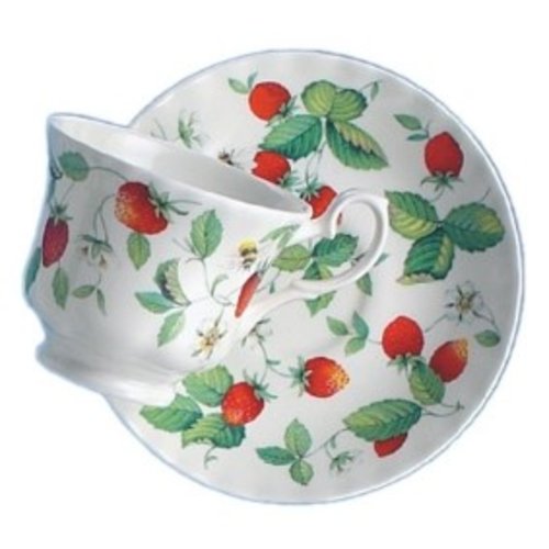 Alpine Strawberry Teacup & Saucer Alpine Strawberry Teacup & Saucer