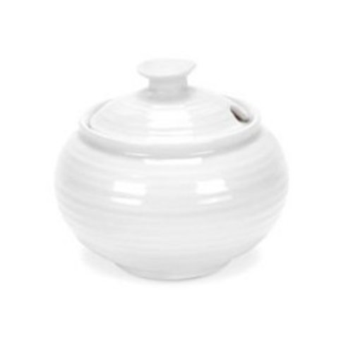 Portmeirion Sophie Conran Covered Sugar Pot - White Portmeirion Sophie Conran Covered Sugar Pot - White