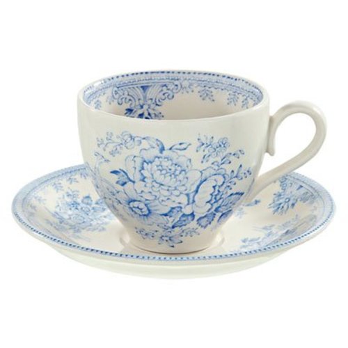 Burleigh Pottery Asiatic Pheasants Blue Saucer Burleigh Pottery Asiatic Pheasants Blue Saucer