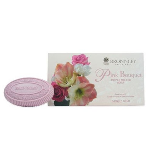 Bronnley Bronnley Pink Bouquet Luxury English Soap, Box of Three Bronnley Bronnley Pink Bouquet Luxury English Soap, Box of Three