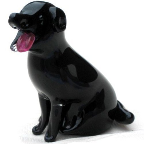Langham Glass Glass Black Labrador Langham Glass Glass Black Labrador